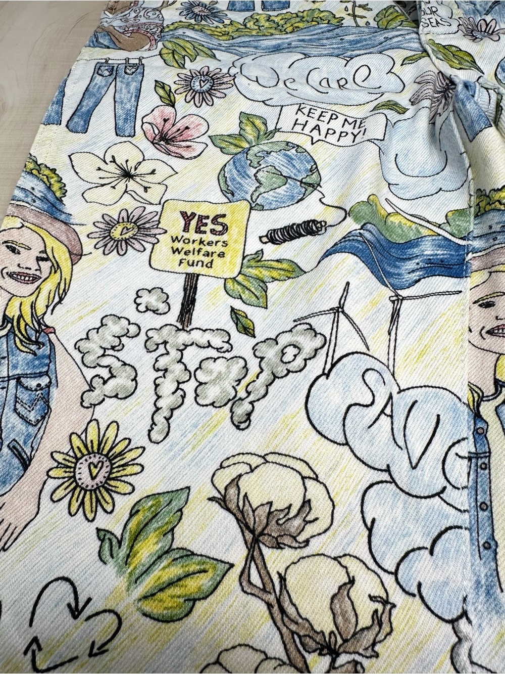 Wrangler X Anthropologie Women's Save The Planet Earth Day Jeans - Picture 7 of 14